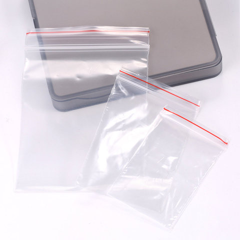 250PCS Transparent Plastic Zipped Lock Bags For Birthday Wedding Decoration Cookie Gift Candy Reclosable PE Packing Bags ► Photo 1/4