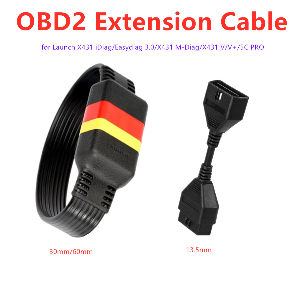 LAUNCH OBD2 Extension Cable For X431 IDIAG/5C/V/GOLO Extend Cable Connectors 