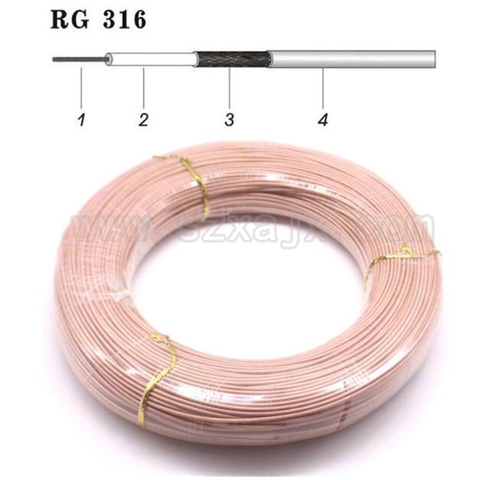 5meter 16.4ft RG316 cable RF coaxial cable 2.5mm 50 Ohm Low Loss for crimp connector fast shipping ► Photo 1/6
