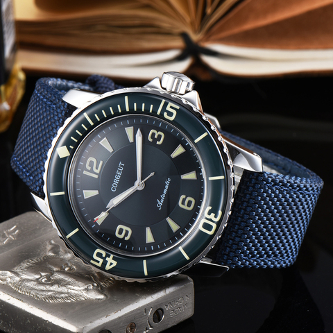Corgeut 45mm sport design clock luxury top brand mechanical Luminous hands Automatic Self-Wind Vintage mens watch ► Photo 1/6