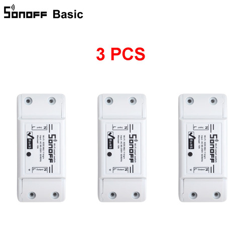 3PCS Sonoff Basic 10A Wifi Smart Switch Remote Wireless Light Power Switch Intelligent Universal DIY Wifi Switch Work With Alexa ► Photo 1/6