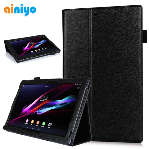Stand Magnetic Folio Cover For Sony Xperia Tablet Z Z1 10.1 inch Tablet PU Leather Case ► Photo 1/4
