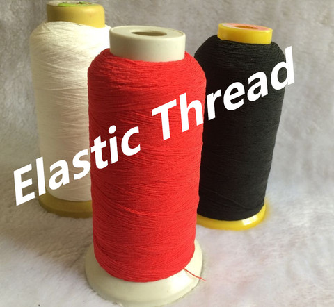 Black White Red Elastic Sewing Thread ► Photo 1/3