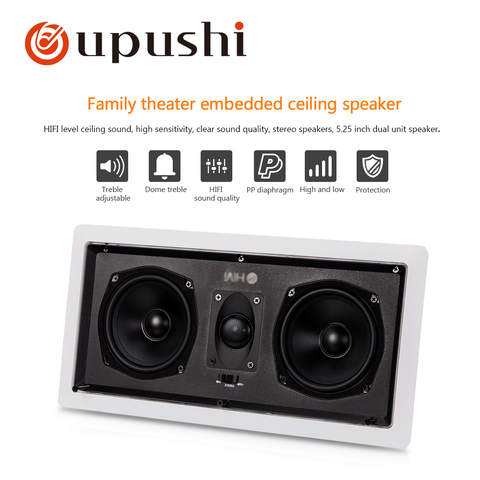 Oupushi ceiling speaker best stereo audio music player home surround sound system 2-way portable loudspeakers with wireless amp ► Photo 1/6