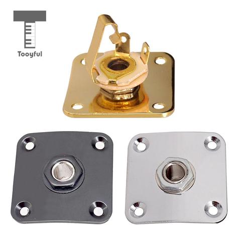 Tooyful 35x35mm Metal Square Guitar Jack Plates Cover for LP Electric Guitar Accessories ► Photo 1/6