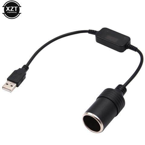 Wired Controller USB Port 5V to 12V Car Cigarette Lighter Female Socket Power Cord for Xiaomi Power Bank DVR Converter Adapter ► Photo 1/6