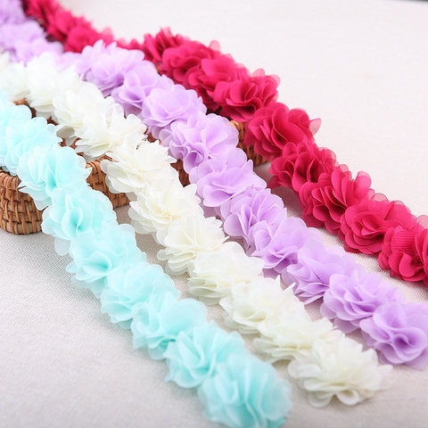 Lace Fabric 26PCS/Lot 16 Colors Dress Harness Decorate Lace Ribbon Polyester Flower Lace Fabric Garment Accessories 1905014 ► Photo 1/6
