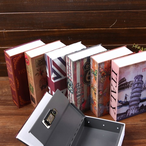 Portable Size S Hidden Box Key Lock Home Office Car Travel Jewelry Phone Security Storage Safe Box Decorative Book Box ► Photo 1/6