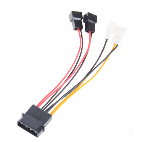 1X New 4-Pin Molex to 3-Pin fan Power Cable Adapter Connector Computer Cooling Fan Cables 12v / 5v DC for CPU PC Case Fan ► Photo 1/6