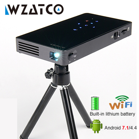 WZATCO CT50S Mini Portable Smart Home Theater Pocket Android 7.1.2 OS Wifi Mini HD LED Projector For Full HD1080P MAX 4K HDMI ► Photo 1/6