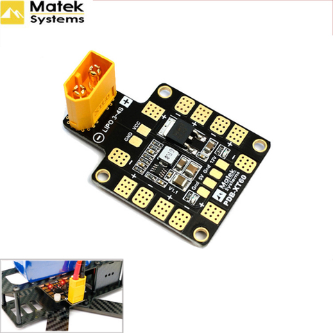 Matek Systems PDB XT60 W/ BEC 5V & 12V 2oz Copper For RC Helicopter FPV Quadcopter Muliticopter Drone Power Distribution Board ► Photo 1/3