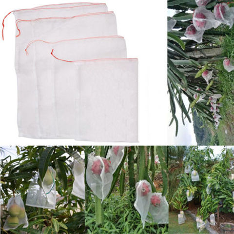 JX-LCLYL 50Pcs Garden Plants Fruit Protection Bag Anti Bird Drawstring Net Bag ► Photo 1/1