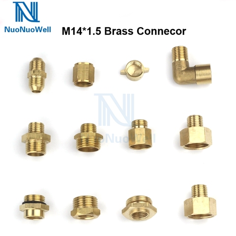 NuoNuoWell 1PC Copper Pipe Male Female Screw Thread Reduce Connector Brass Adapter M14 M18 M22 1/2'' ► Photo 1/6