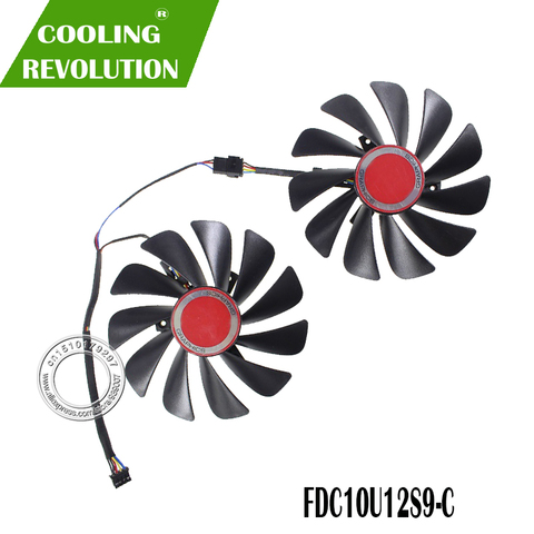 FDC10U12S9-C DC12V 0.45AMP Diameter 95MM Graphics / Video Card Cooler Fan FOR XFX RX580 RX584 RX588 Graphics Card Cooling Fan ► Photo 1/2