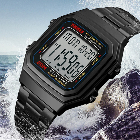 Luxury Sport Watch Men Countdown Men's Watch Digital 5 Alarm LED Wrist Watches Top Clock Fashion Outdoor reloj hombre 2022 SKMEI ► Photo 1/6