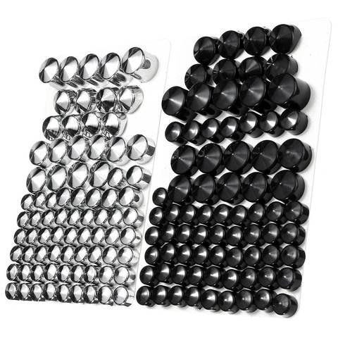 76pcs Motorcycle Screw Chrome Black Bolt Toppers Cover Caps Kit For Harley-Davidson Dyna Glide TWIN CAM 1991-2013 ► Photo 1/6