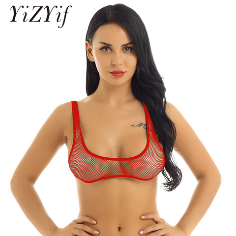 YiZYiF Womens Sheer Floral Lace Bralette Adjustable Straps Wire
