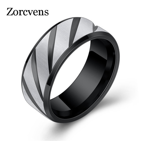 ZORCVENS 2022 New Four Color Stainless Steel Wedding Ring for Woman man Fashion Jewelry High Quality Wholesale ► Photo 1/6