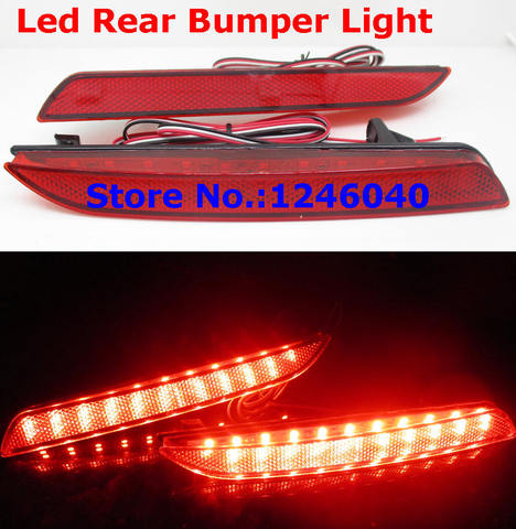 2PCS LED Tail Red Rear Bumper Reflector Light Lamp stop fog brake light For Honda JAZZ Fit  CRZ CRV Insight hybrid Acura TSX ► Photo 1/5
