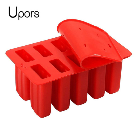 UPORS 4 10 Cavity Popsicle Silicone Molds Food Grade Homemade Kitchen Silicone Popsicle Mold Frozen Ice Pop Cream Maker BPA Free ► Photo 1/6