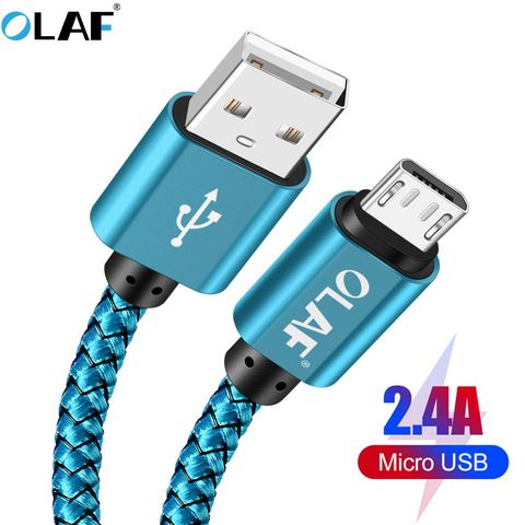 OLAF Micro usb cable 5V 2.4A Braided Quick charger Fast charging data cable for samsung huawei xiaom Microusb Mobile Phone Cable ► Photo 1/6