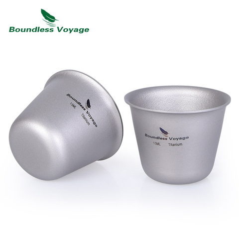 Boundless Voyage Titanium Mini Sake Cup Wine Glass Tea Mug Camping Picnic Party Flask Flagon Drinkware ► Photo 1/6