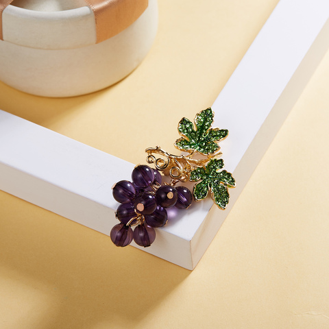Rinhoo Summer Crystal Grape Brooches for Women Cute Luxury Brooch Pin Fashion Jewelry Elegant Wedding Brooch Bouquet Hot ► Photo 1/6