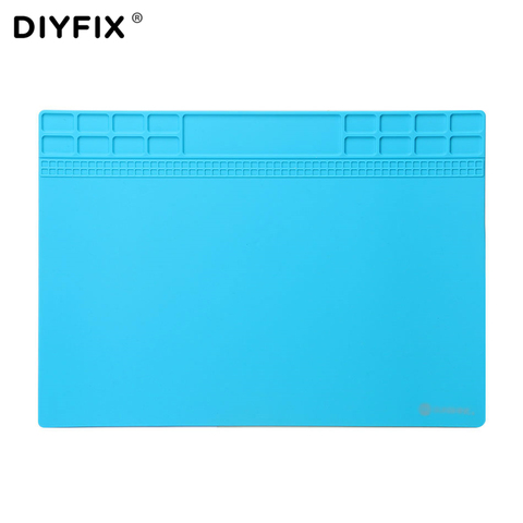 DIYFIX Repair Station 35x25cm Heat Insulation Silicone Pad Heat Gun BGA Soldering Maintenance Platform Desk Mat ► Photo 1/6