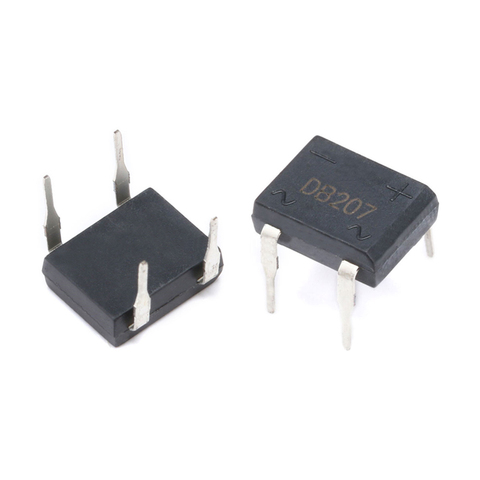 20PCS/lot diode bridge retifica DB207 DIP-4 DB207S DIP4 2A 1000V power diode rectifier 1000v electronic components ► Photo 1/1