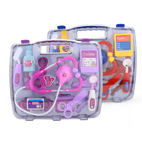 15pcs/set Doctor Toy for Children Pretend Play Doctor Nurse Toy Portable Suitcase Medical Kit Kids Educational Role Play toys ► Photo 1/5
