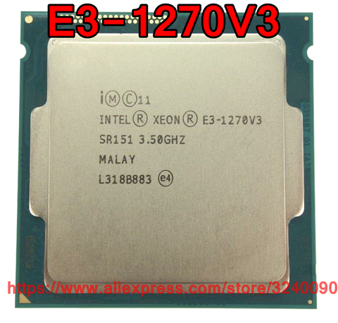Original Intel CPU Xeon E3-1270V3 Processor 3.50GHz 8M 80W Quad-Core E3 1270V3 LGA1150 free shipping E3-1270 V3 E3 1270 V3 ► Photo 1/1