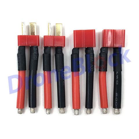 4 Pcs T plug 14AWG/12AWG Male Female Connector Silicone Wire with 40mm Battery Connect Cable ► Photo 1/2