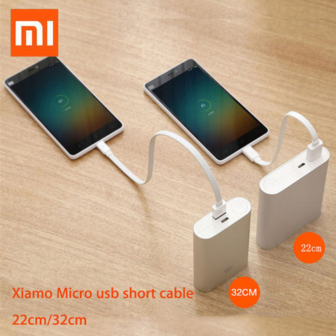 22/32cm Original xiaomi powerbank cable Micro USB short Charging Data Cable For Power bank Cable Android microUSB cabel cord ► Photo 1/6