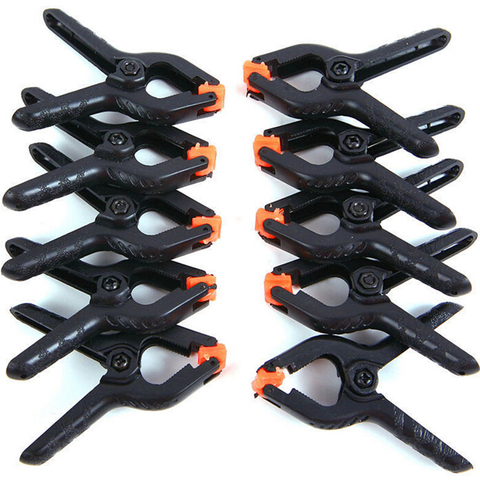 10pcs 2inch Spring Clamps DIY Woodworking Tools Plastic Nylon Clamps For Woodworking Spring Clip Photo Studio Background ► Photo 1/6