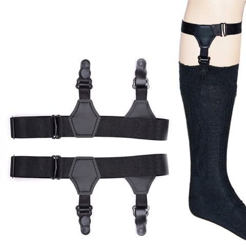 Adjustable Men Sock Single Duck-Mouth Garter Suspenders Braces Clip Belt Hold Up ► Photo 1/6