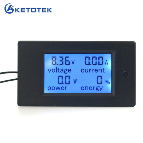 DC 6.5~100V 0~20A Digital LCD Volt AMP Voltmeter Ammeter power energy meter module shows V A W Wh ► Photo 1/6