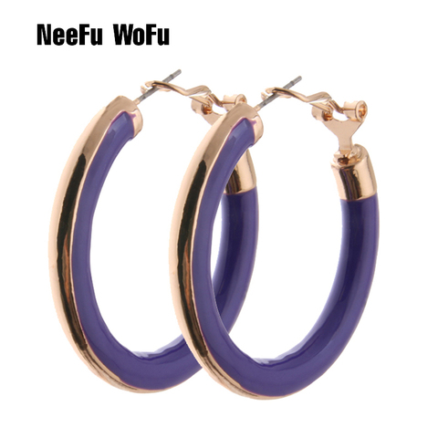 NeeFu WoFu Zinc alloy Dripping oil Earring for Woman Ear Ring Large Brinco Accessories Oorbellen Earrings ► Photo 1/6