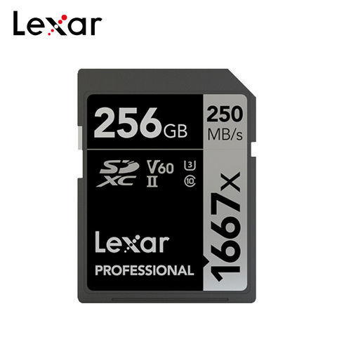 Original Lexar Professional 64GB SD Card 1667x Memory Card 250MB/s Flash Card 128GB 256GB SDXC V60 UHS-3 Class 10 For Camera ► Photo 1/6
