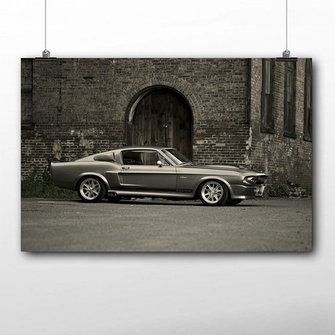 Fords Mustang shelby GT500 Classic Car Vintage Poster Canvas Wall Art Painting For Home Room Decor ► Photo 1/5