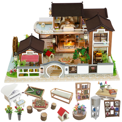 Cutebee Doll House Furniture Miniature Dollhouse DIY Miniature House Room Box Theatre Toys for Children stickers DIY Dollhouse L ► Photo 1/6