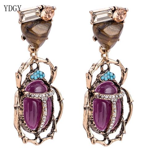 YDGY exaggerates Bohemian wind in pearl earrings of multi-layered insect animals ► Photo 1/5