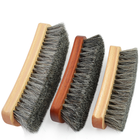 Superior horsehair brush, shoe brush, suede soft fur shoes cleaning and dust removal tools ► Photo 1/4