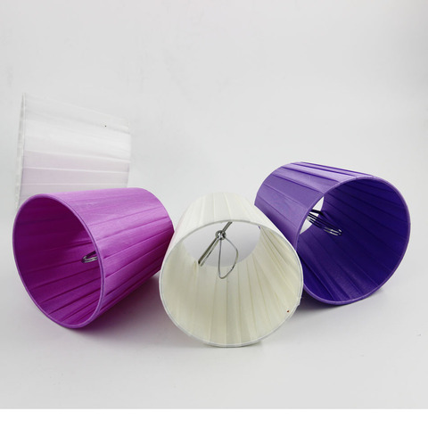 DIA 12cm/ 4.21inch  Mini Lampshades,Off White Color/Light Pruple Color/Cool White Color/Purple Color,Clip On ► Photo 1/4