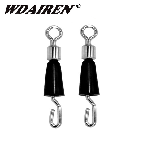 20Pcs/lot Fishing Swivels Snap Rolling Connector Line clip Ring 8 Word Ring Fast Fast Link  Fishing snap Tackle Accessories ► Photo 1/4