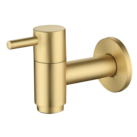 Solid Brass Washing Machine Faucet Brushed Gold Outdoor Garden Faucet 1/2