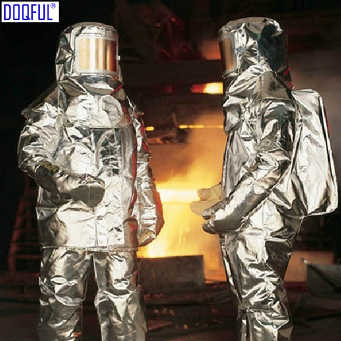 New 1000 Degree Thermal Radiation Heat Resistant Firefighter Uniform Aluminized Aircraft Rescue Fire Fighting Approach Suit ► Photo 1/1