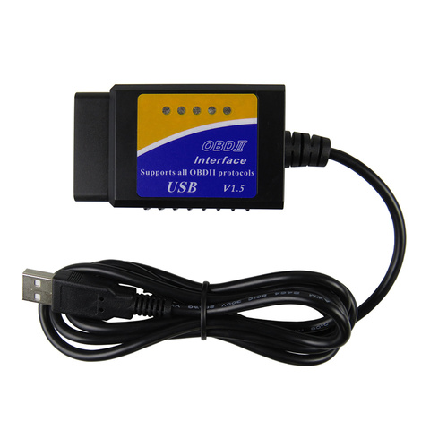 Elm327 V1.5 OBD2 OBDII Scanner ELM 327 USB Interface OBD-II CAN-BUS Scanner For PC Adapter OBD 2 Car Diagnostic-Tool V 1.5 Scan ► Photo 1/6