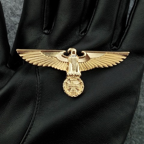 Germany Medal World War II Golden German Eagle Military Brooches With Safety-Pin Army Badge Souvenir Medal Support Drop Shipping ► Photo 1/6