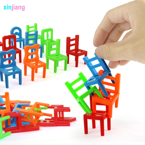 18Pcs/Set Balance Chairs Board Game Children Puzzle Stacking Chairs Toys Funny Game toys Kids Educational Balance Toys ► Photo 1/6
