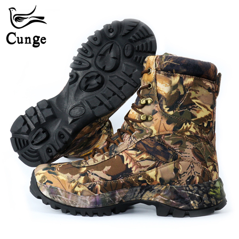 CUNGE Outdoor Tactical Sport Men's Shoes For Camping Climbing boots Men Hiking Boots Mountain Non-slip waterproof hunting boots ► Photo 1/6